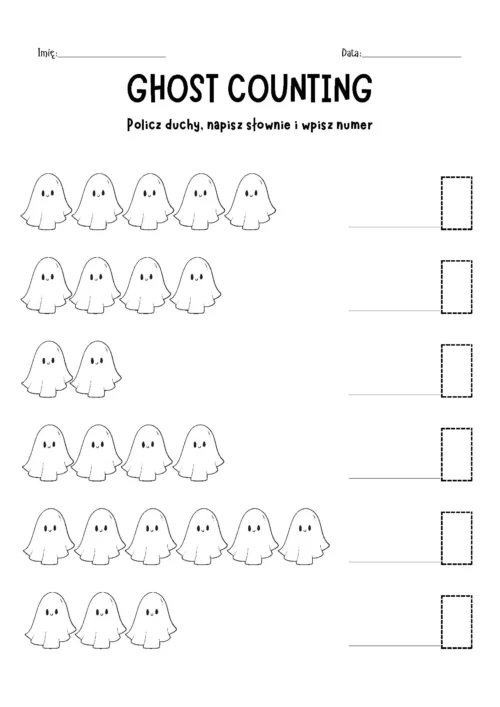 Halloween Liczenie Duchów - Ghost Counting
